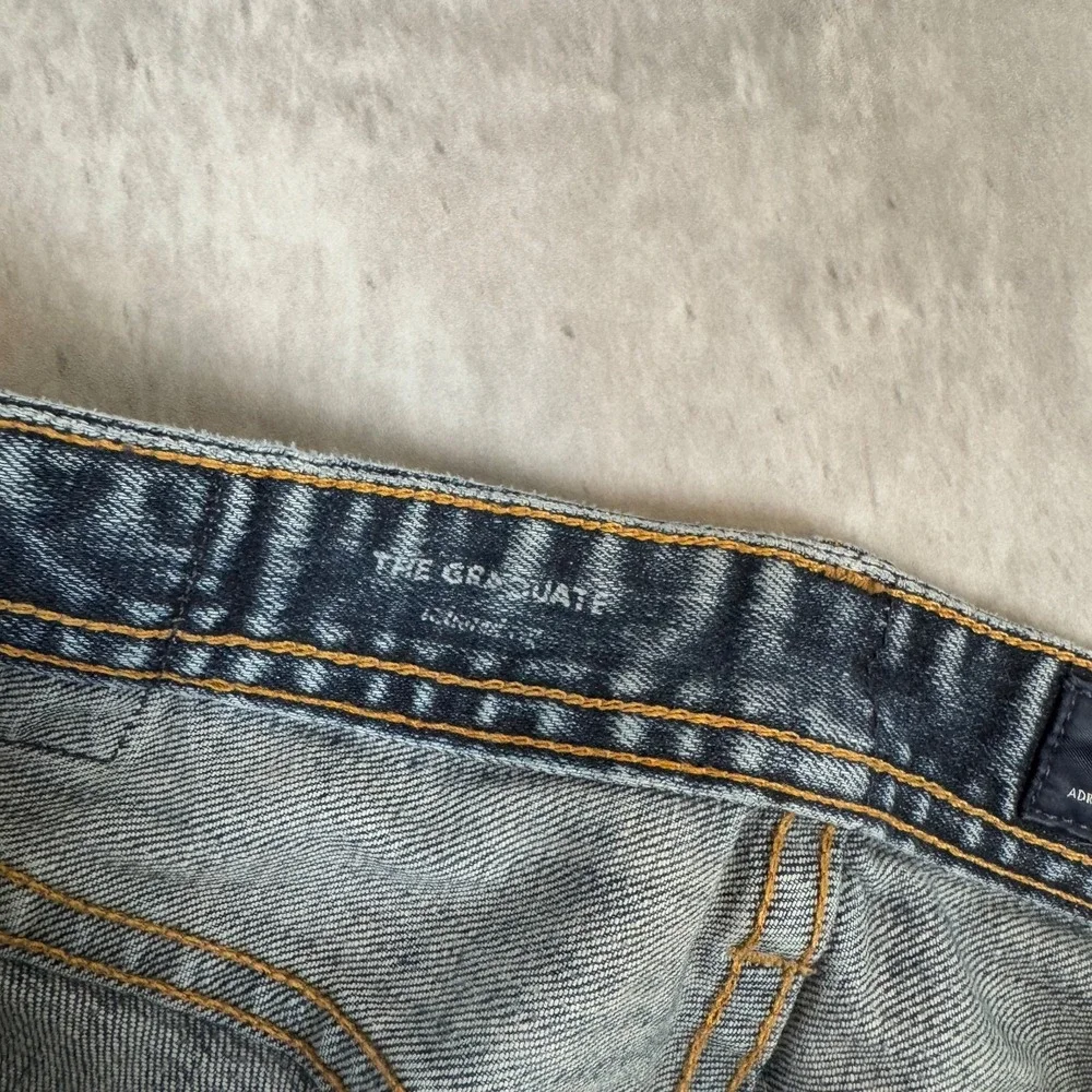 AG Adriano Goldschmied The‎ Graduate Tailored Leg Jeans Mens 33x32 Distressed